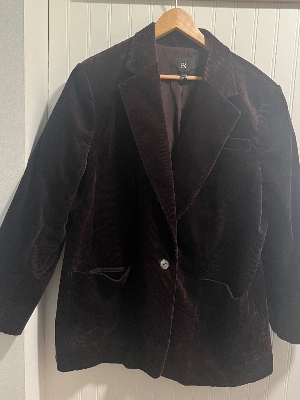 Banana Republic-Dark Chocolate Brown Corduroy Blazer-US 20